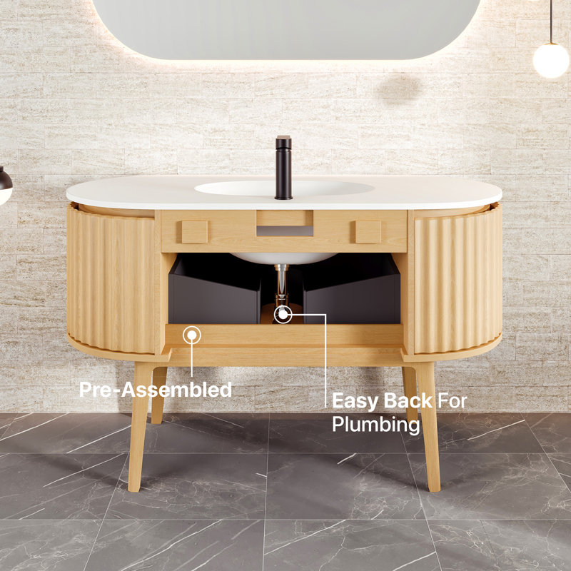 Eviva Haven 48'' Single Bathroom Vanity with Solid Surface Top | Wayfair